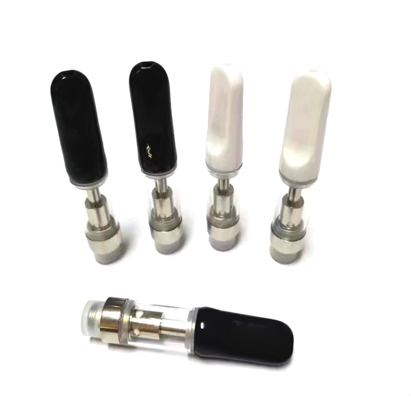 

TH210 TH205 Thick Oil Vape Cartridges 0.5ml 1.0ml Atomizer White Black Ceramic Drip Tip Tank 2.0mm Oil Intake Empty Pen Carts Vaporizer