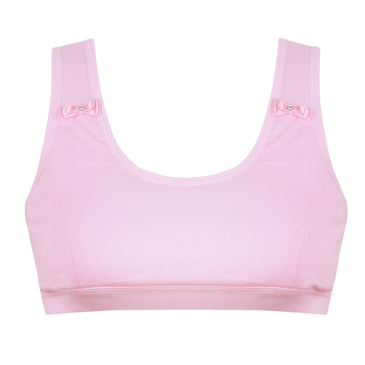 

Children Teenage Ballet Dance Underwear Young Girls Kids Basic Soft Cotton Cute Bowknots Bralette Training Bra Top Sport Undies