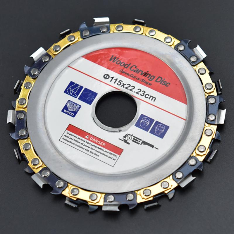 

Wood Carving Disc Woodworking Chain Grinder Chain Saws Disc Plate Tool for 125MM/115MM Angle Grinding 5 Inch 4 inch