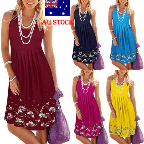 

Hot Fashion Womens Boho Dress 2019 New Floral Chic Party Club Loose Soft Ladies Clubwear Sundress Summer Beach Dress Girls, Black