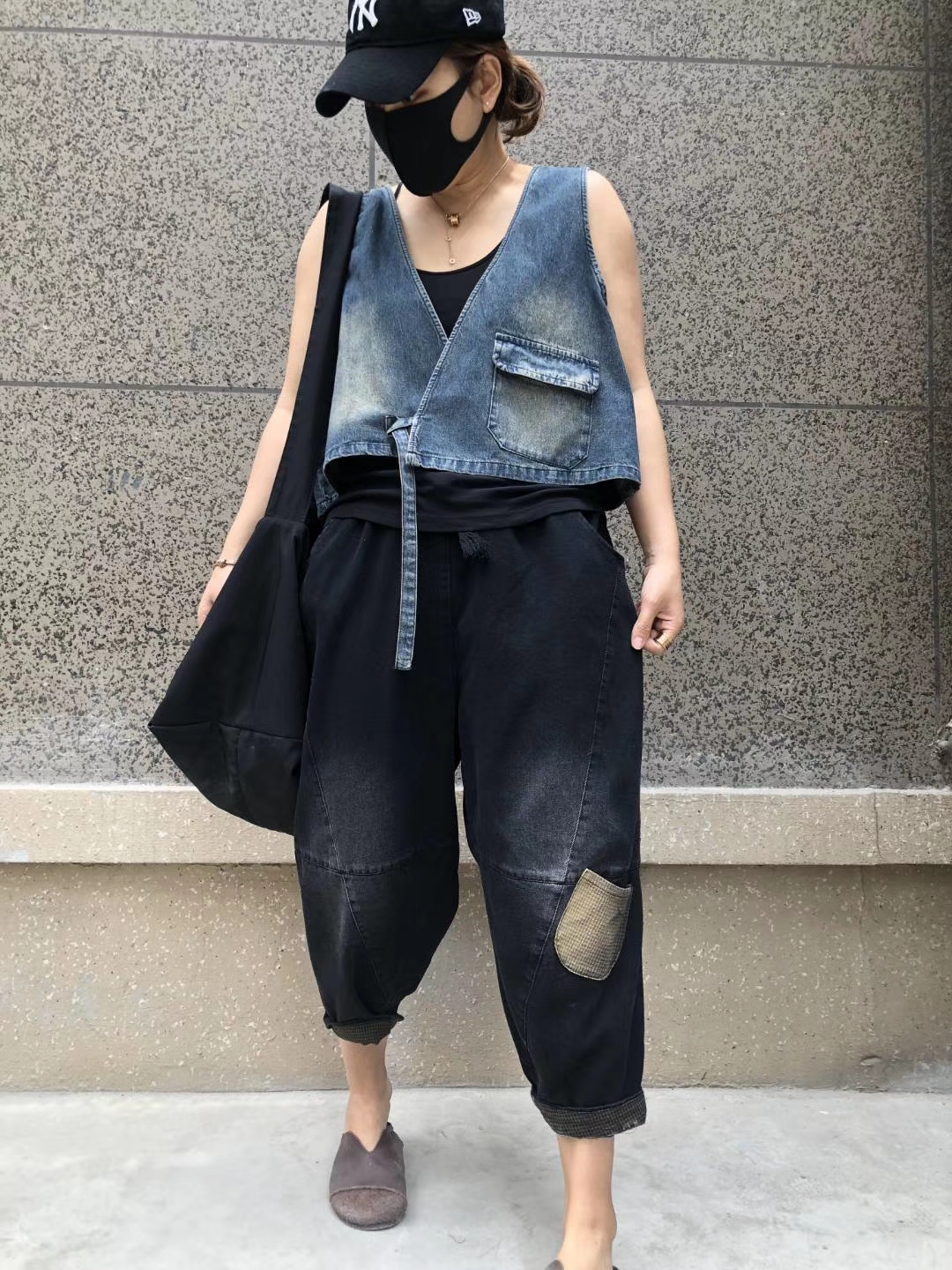 

Deep Blue Embroidery Do Old Worn High Waist Jeans Are Female Bk4583