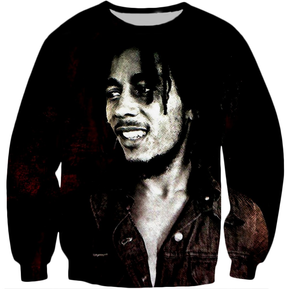 

Newest Fashion Singer Reggae Bob Marley Sweatshirt Men Women 3D Print 3D Funny Long Sleeve Tracksuit Pullover Outerwear Casual Tops W53, Multi