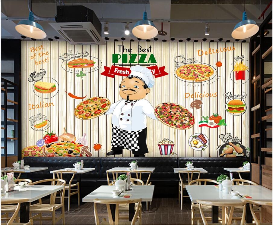 

custom photo 3d wallpaper European and American wooden pizzeria background living room home decor 3d wall murals wallpaper for walls 3 d, Non-woven