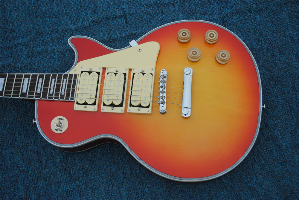 High Quality CUSTOM Fingerboard Vintage Mahogany body 3 Pickup Electric Guitar