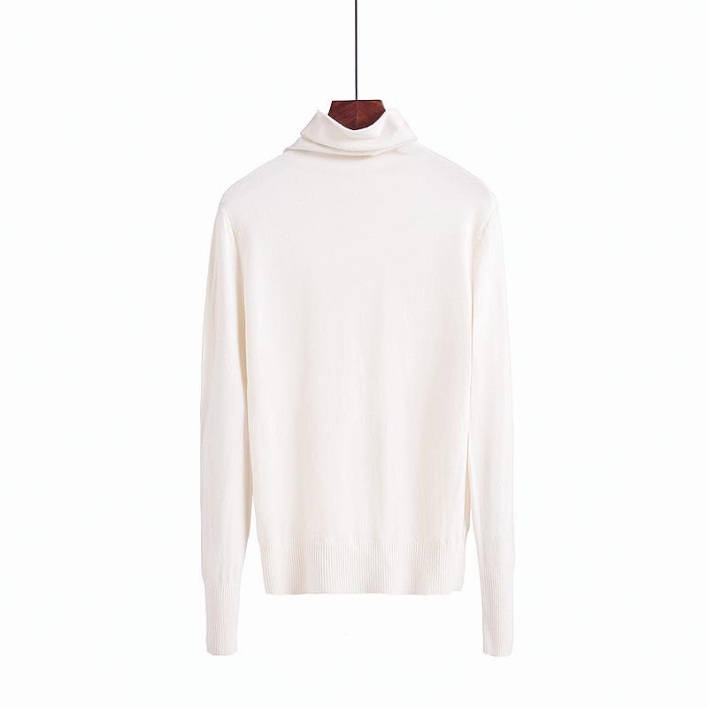 

Fashion Women Solid Turtleneck Sweater Pullovers Long Sleeve Chic Elegant Ladies Jumpers Sweater Pull Femme, Black
