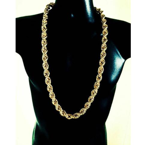 

Men's Hip Hop Heavy 18K Gold Plated 9mm 30" inch Rope Chain Necklace