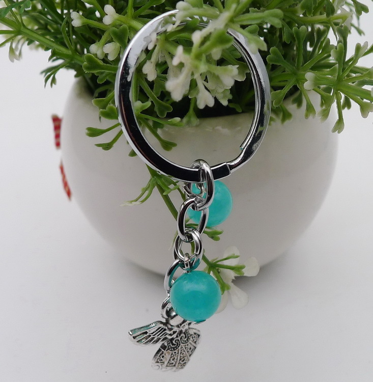 

Fashion Alloy Angel Crystal Hip-hop Key Buckle Key Pendant Buckle Ancient Silver Ornaments Parts