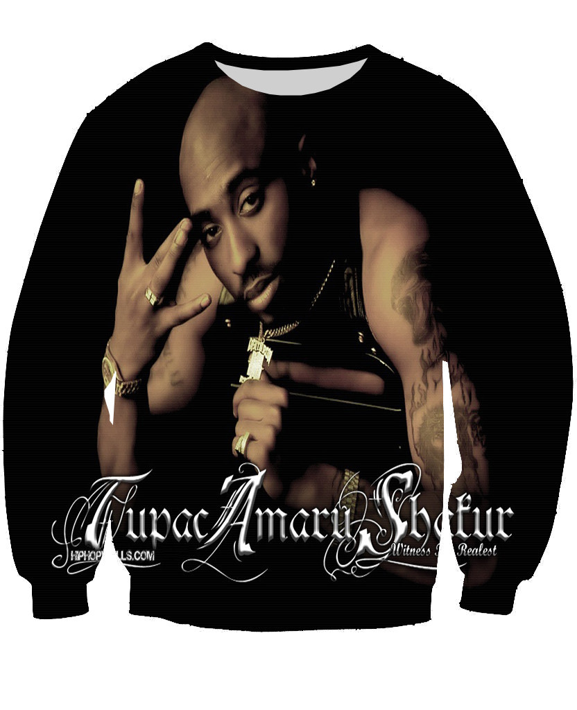 

New Fashion Singer Rapper Tupac 2pac Sweatshirt Men Women 3D Print 3D Funny Long Sleeve Tracksuit Pullover Outerwear Casual Tops W84, Multi