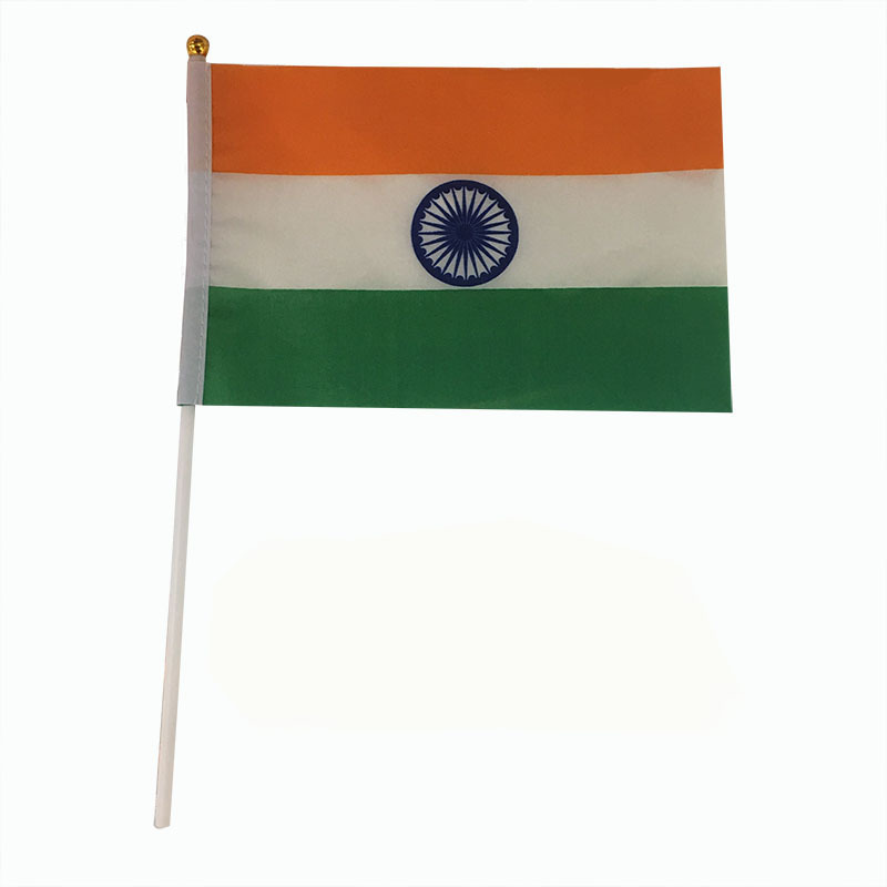 

INDIA hand FLAG INDIAN COUNTRY FLAGS NEW BANNER Polyester Banner Flying 14x21cm outdoor