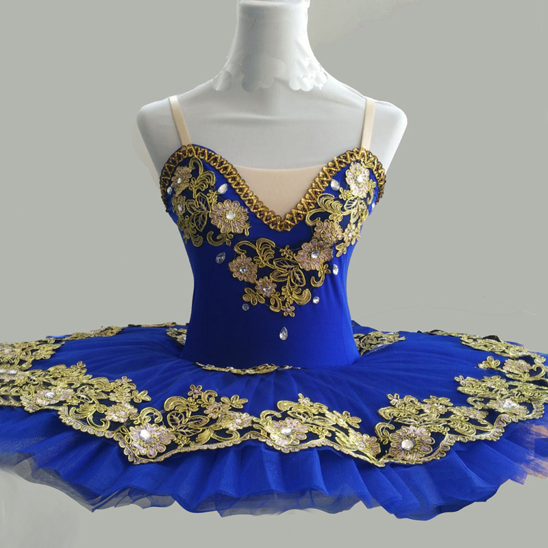

Professional Ballet Tutus Blue Adult Pancake Platter Swan lake Ballet Costume Ballerina Tutu Dance clothes for girls Fairy, Blue tutu