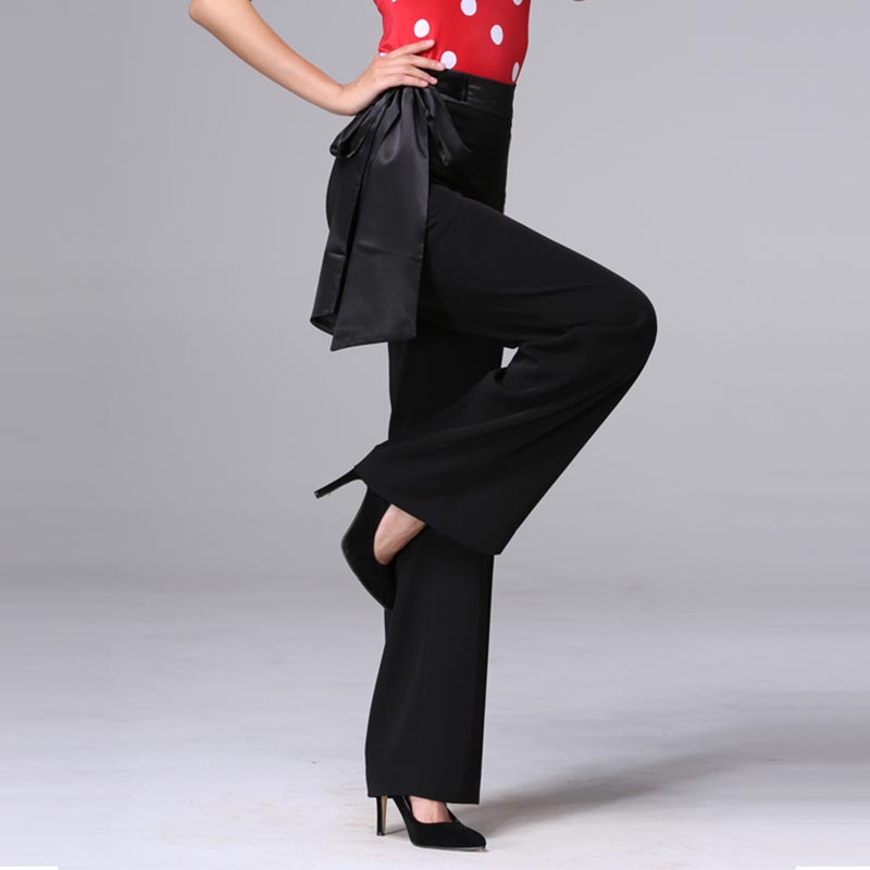 

Ballroom Latin Dance Pants Black Personality Strap High Waist Trousers Women Cha Cha Rumba Samba Clothing Ladies Wear DNV11212, Winter thick