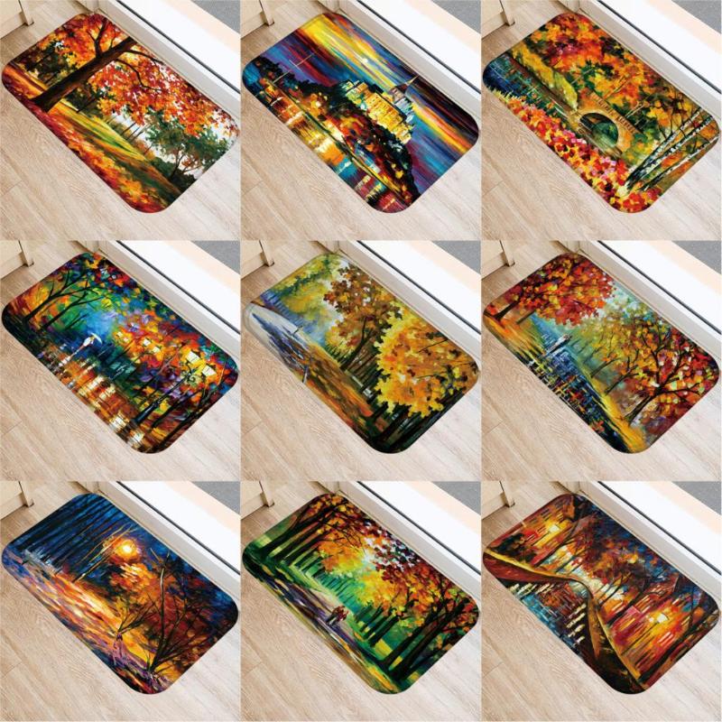 

Flannel bath mat kitchen bathroom anti-slip mat decorative carpet bathroom anti-slip bedside rug entrance