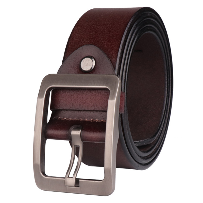 

Belts Men's Belt Leather Men Pin Buckle Cow Genuine For 130cm High Quality Mens Cinturones Hombre, Black