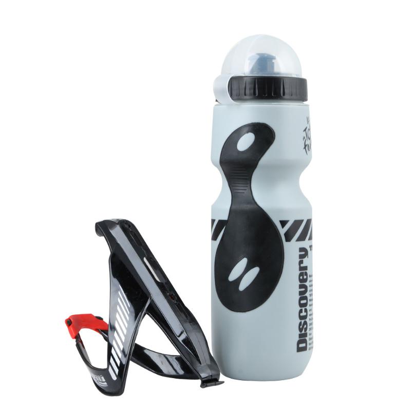

650ML MTB Bike Riding Water Drink Bottle with V-shaped Holder Cage Outdoor Sports Hiking Plastic Kettle Bicycle Accessories