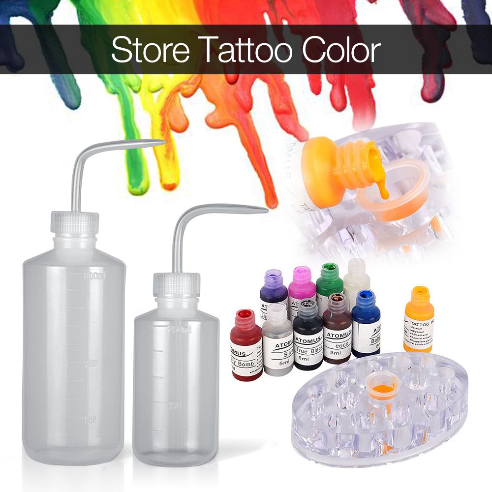 

2pcs Tattoo Bottle Squeeze Green Soap Diffuser Bottles Tattoo Accessories Supply Non-Spray Wash Lab Watering Flowers Bottle