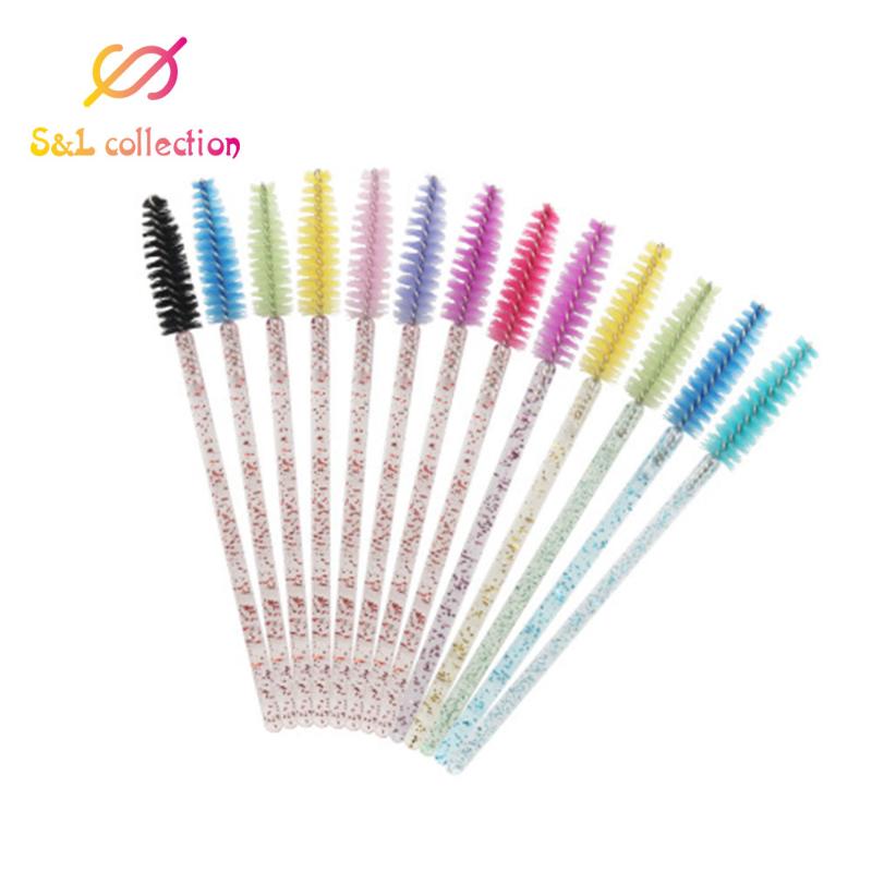 

3bag 150pcs Disposable Crystal Eyelash Brush Comb Eye Lashes Extension Mascara Wands Makeup Professional Beauty Tools