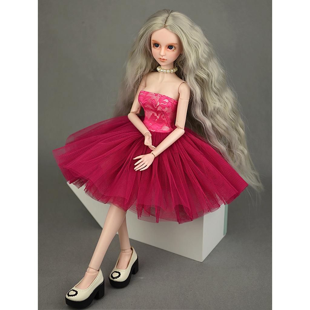 Fashion Clothes Tube Top Short Gauze Dress Wedding Gown For 1 4 Bjd Doll Accessory Girl Gifts Baby Doll Accessories Set Baby Doll Clothes And