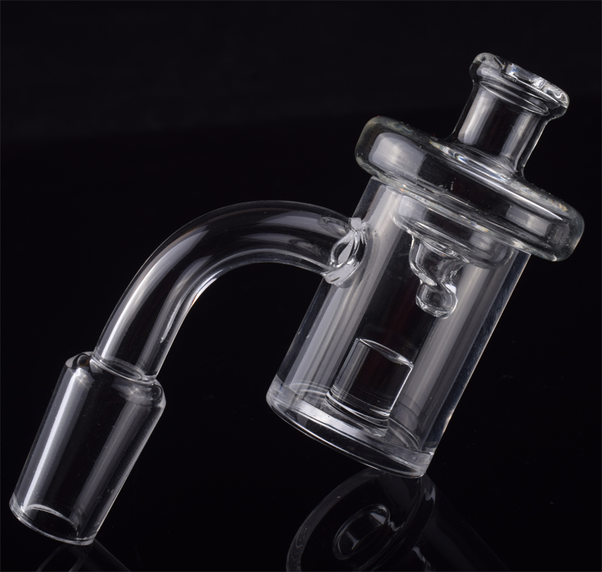 

Hot Sale 25mm Core Reactor 4mm Bottom Quartz Banger With Glass Crank UFO Carb Cap 10mm 14mm 18mm Quartz Nail For Oil Rigs