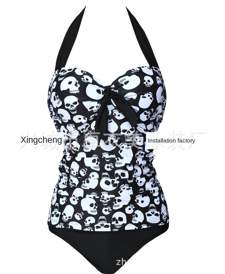 skull bathing suits plus size