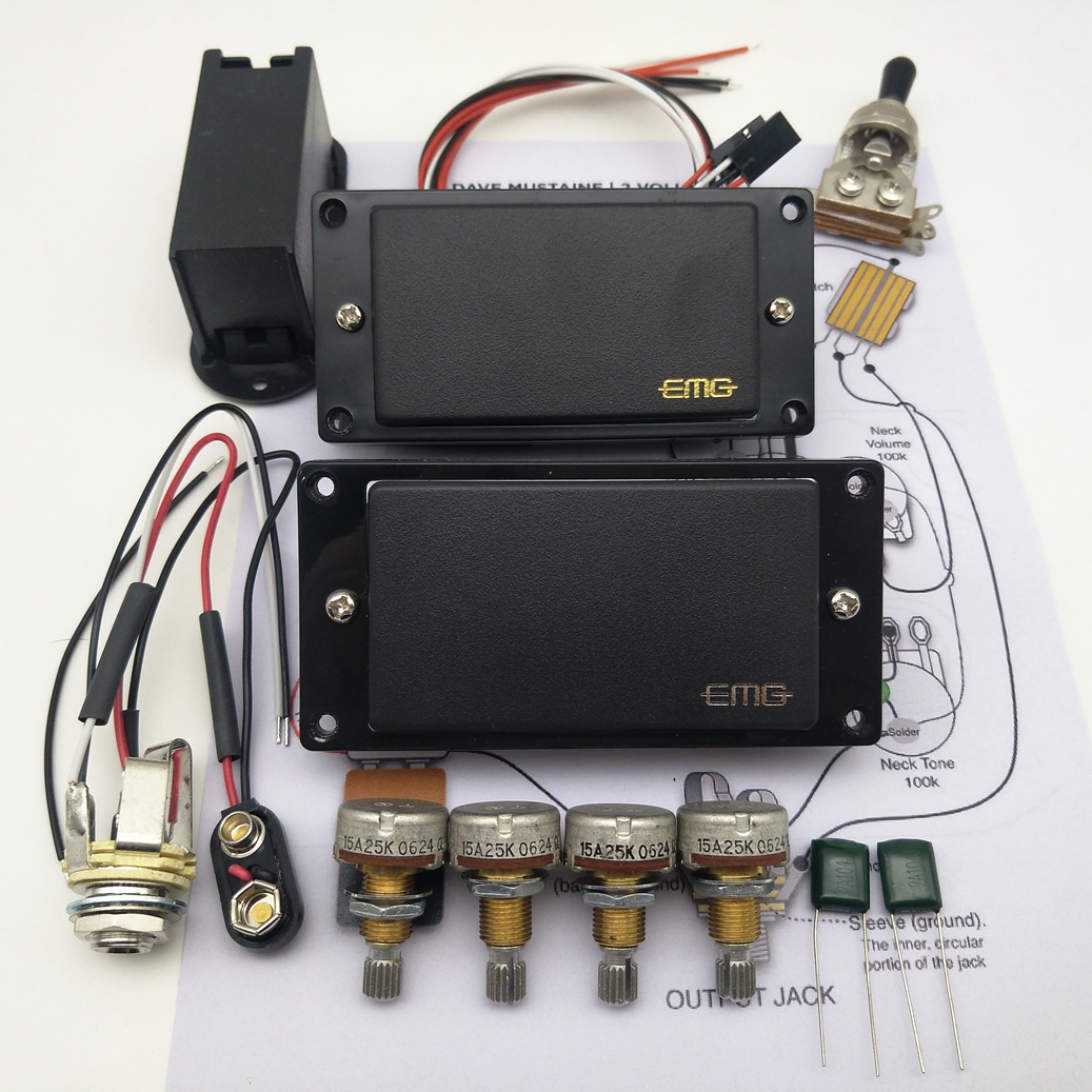 Wiring Diagram For Emg 81 85 Pickup 1 Tone 1 Volume - Complete Wiring