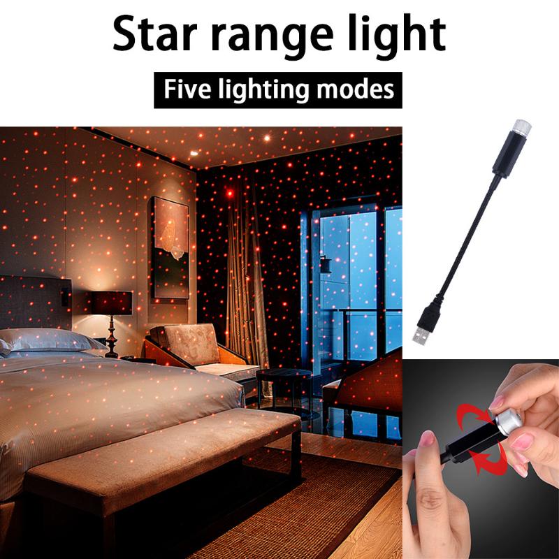 

Car Atmosphere Ambient Star Ceiling Light Dj Colorful Music Sound Lamp Remote Control Spotlight Voice Control LED USB Plug #PY10