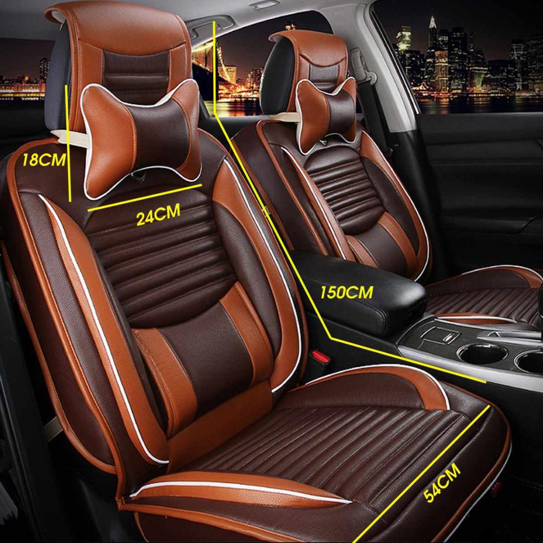 Universal Cuero PU Negra /& Premium Tela De Lujo Cubierta de asiento para Camión Camión
