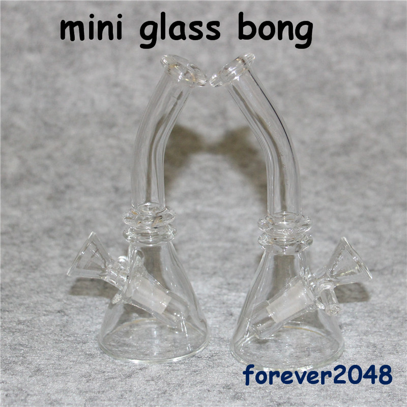 

Glass Water Pipes Mini Glass Bong with 10mm Bowl bubbler dab rig oil rigs glass bongs free shipping