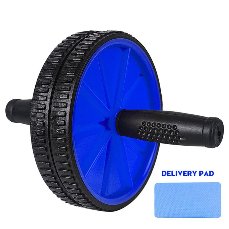 

No Noise Abdominal Wheel Ab Roller with Mat For Arm Waist Leg Exercise Gym Fitness Equipment, Blue