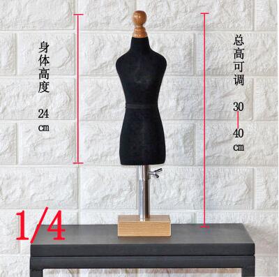 

fashion mini black female woman body doll mannequin sewing for female clothes,busto dresses form stand1:4 scale Jersey bust can pin 1pc C764