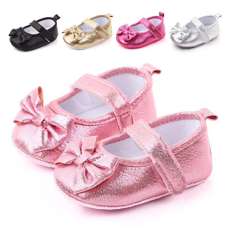 

Baby Shoes sequins Bow PU Leather Shoes Toddler Girls Spring Autumn Princess Infant Girl Soft Sole
