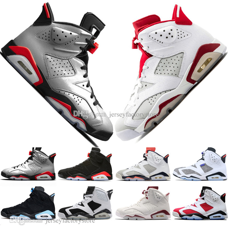

2019 Infrared Bred 6 6s Mens Basketball Shoes 3M Reflective Tinker Flint Sport Blue Black Cat Low Chrome Men sports Sneakers women 7-13, #13