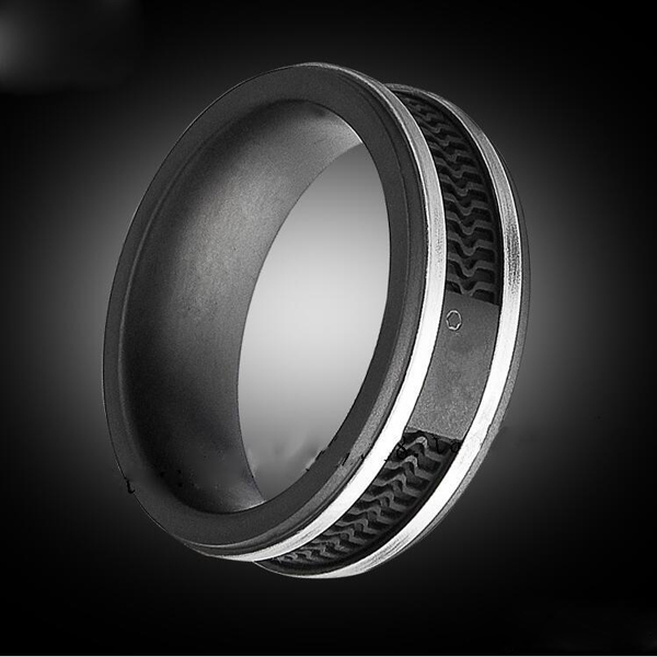 

Fashion Black color rings, Women / Mens Titanium stainless steel Big size Jewelry--- Size 6 to 12