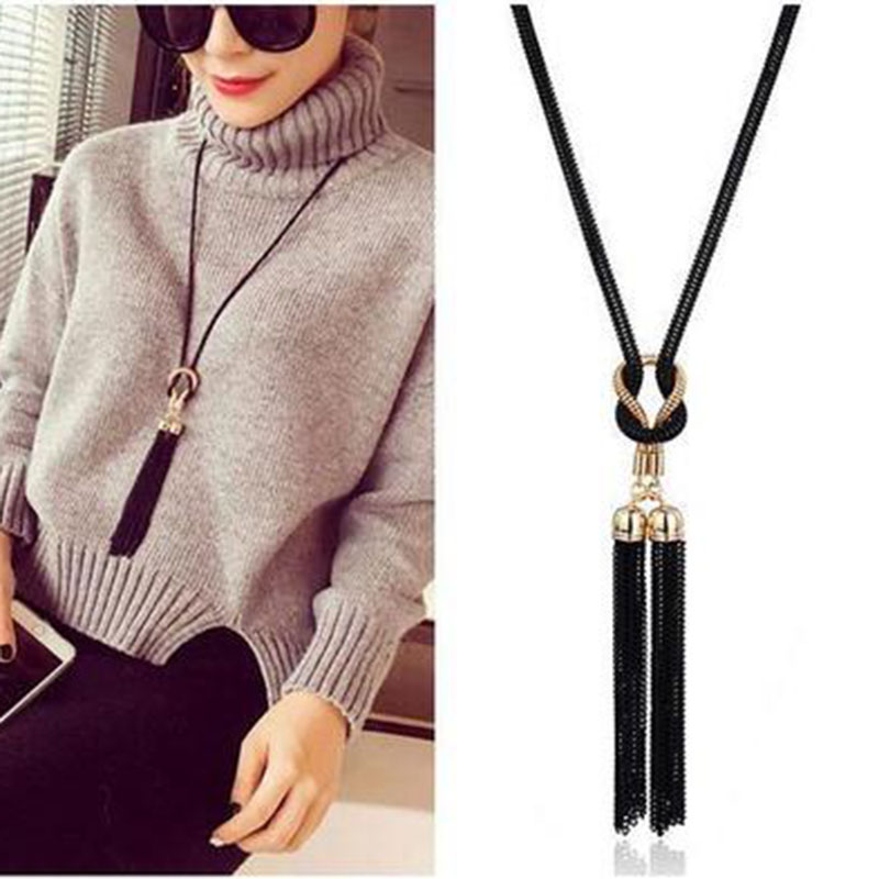 

New arrival Korean style tassel necklace chain costume necklace wholesale