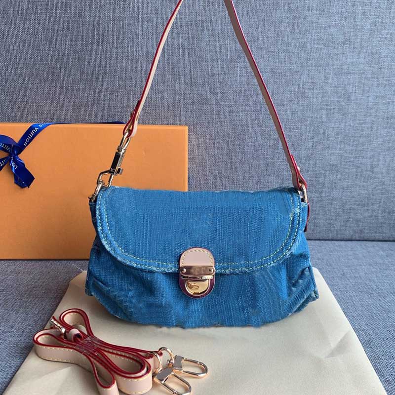 

Denim Canvas Bag Women Handbag Fashion Messenger Bag Shoulder Handbag Lady Crossbody Handbag Quilted Womens Wallets, Blue