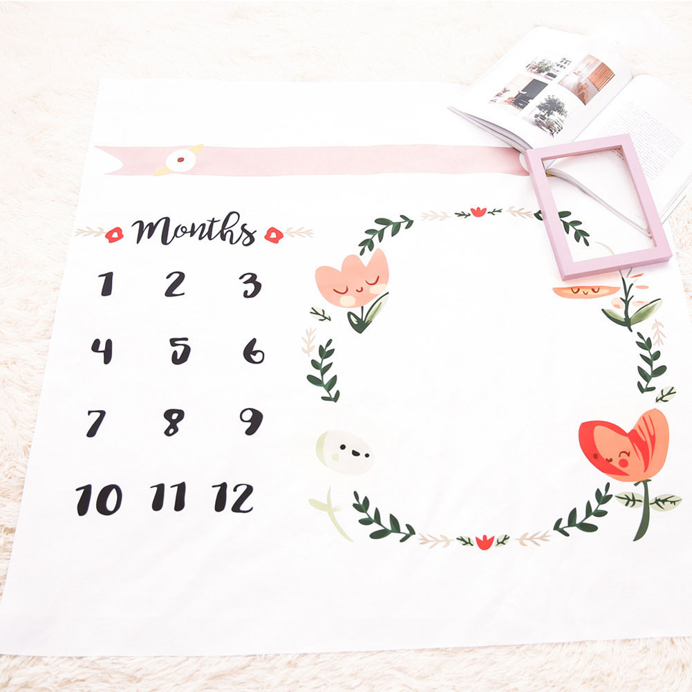 

Cute Newborn baby Numbers Wraps Toddler Babies Photography Props Newborns Days Weeks Month Blankets Backdrops Background Blanket