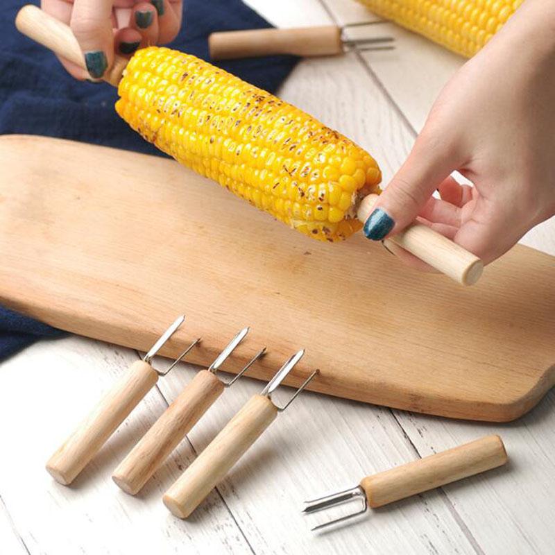 10Pcs//set Barbecue maïs détenteurs Fourche Multi-Fonction en Acier Inoxydable Barbecue Outils