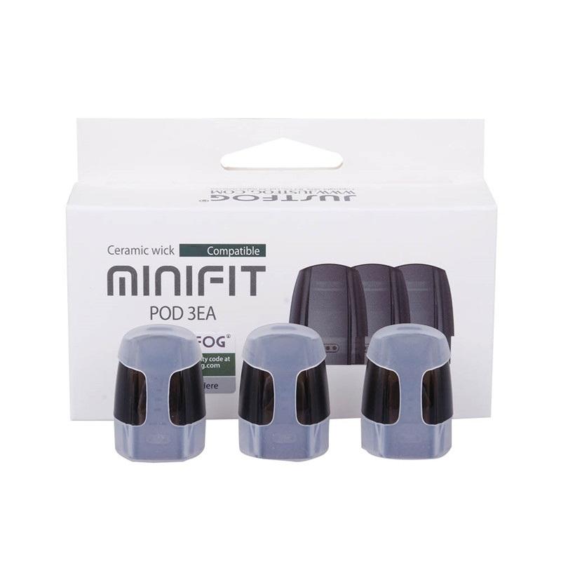 

(in stock)Justfog Minifit Ceramic Wick Pod 1.5ml Empty Vape Tank Cartridge 3PCS Pack for Thick Oil 100% Original