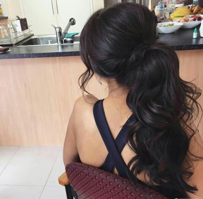 

Drawstring Ponytail Human Hair Loose Body Wave Curly Straight Long Ponytail Hair Extensions with Drawstring(22 inches 120g)
