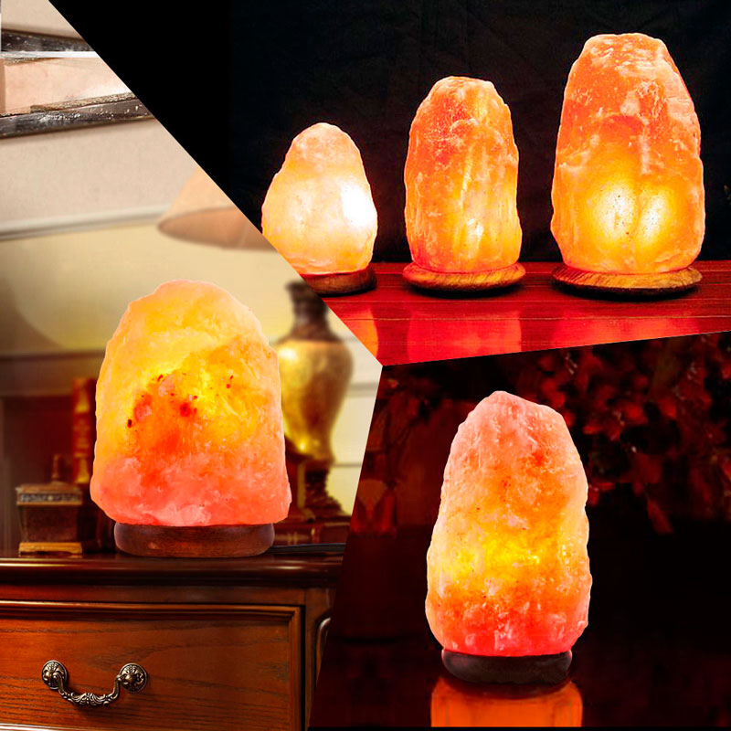 Himalayan Natural Air Purifier Salt Rock Crystal Night Light Lamp 2-4 Lbs NEW-image-451960340