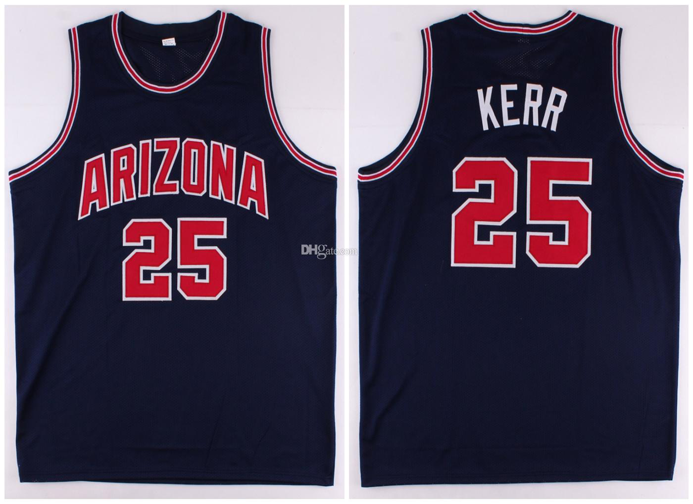 

Steve Kerr #25 Arizona Wildcats College Retro Basketball Jersey Men's Stitched Custom Any Number Name Jerseys, As show