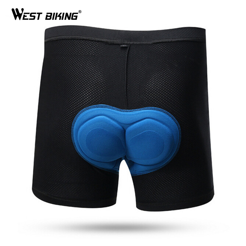 

WEST BIKING Men' Cycling Underwear Gel 3D Padded Bike Bicycle Shorts Compression Tights Undershorts GEL Padded Ciclismo Short, Black