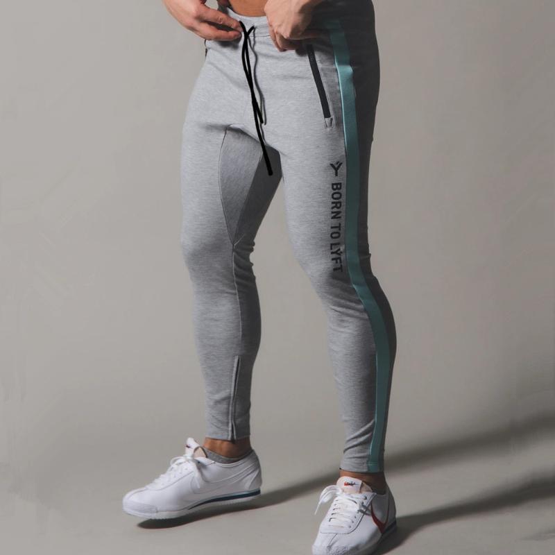 

Running Sweatpants Men's Joggers Pants Cotton Bodybuilding Skinny Sport Tracpants Gym Fitness Trousers Male Jogging Sportswear, Black