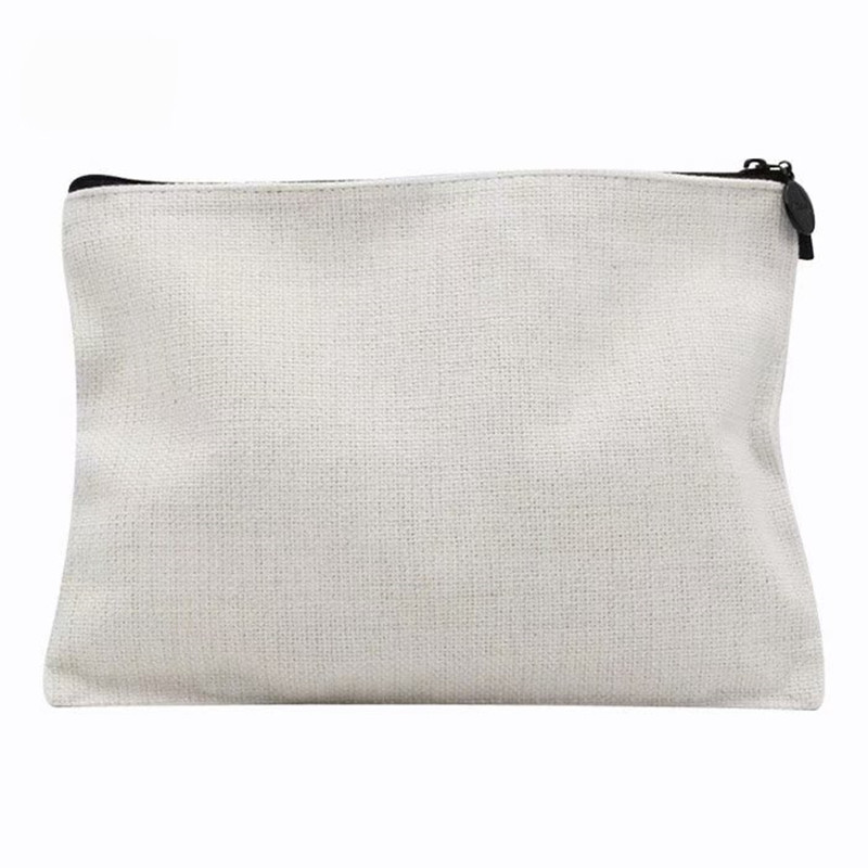 

30pcs 2020 New sublimation linen Blank cosmetic bags coin purse makeup bag hot transfer printing blank consumable, White