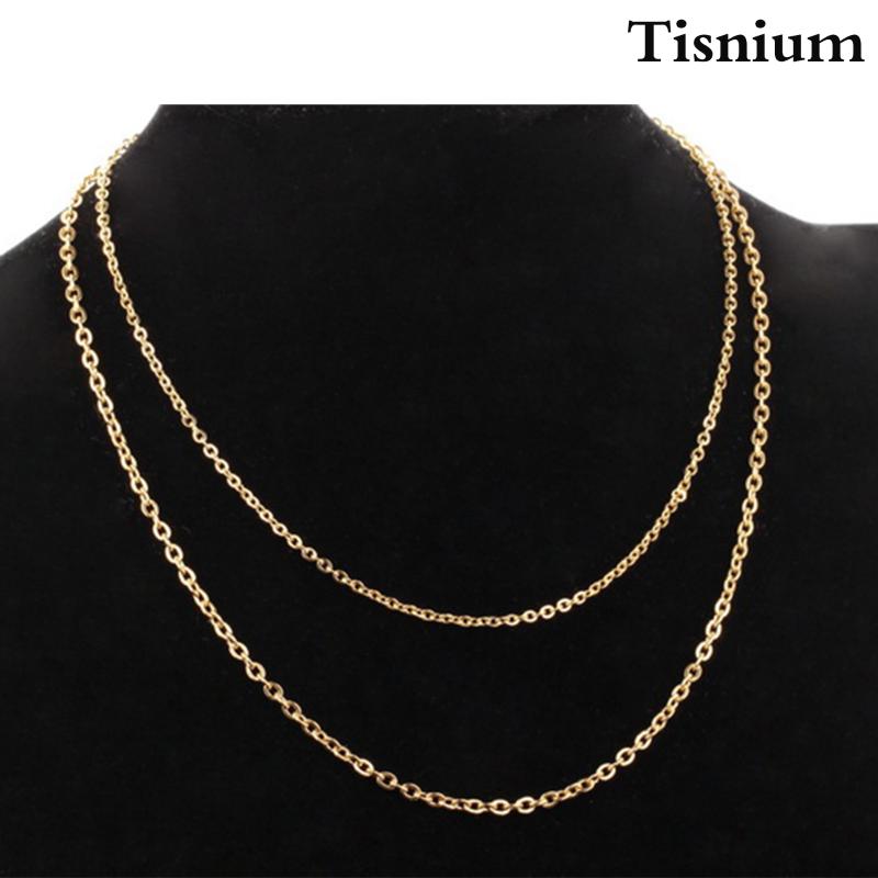 

Chains 3.5mm Exquisite Gold Necklaces Men Women Fashionable Stainless Steel Excellent Gloss Pendant Chain Fine Jewelry Holiday Gift