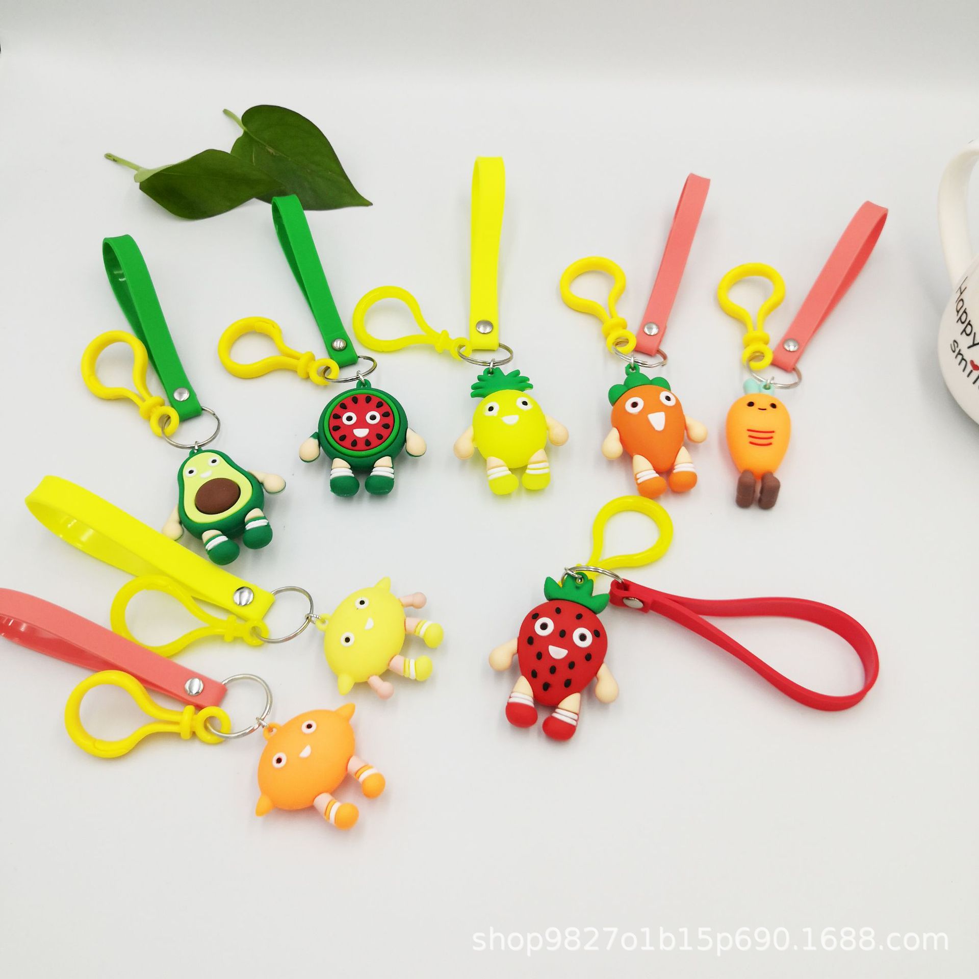 

Creative lovely fruit key chain pendant cartoon luggage car key ring hanging decoration small gift