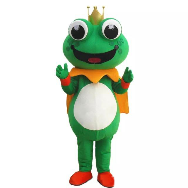 

2018 High quality hot Frog Mascot Costume Halloween Cartoon Apparel Birthday Party Fancy CostumeMascotte, As pic