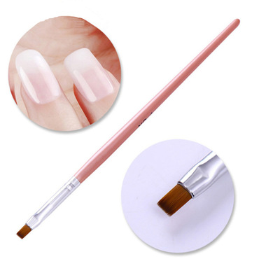 

Painting Brush UV Gel Remover Pen Pink Handle Powder Clean Nail Edge Cuticle Cleaner Nail Art Tool
