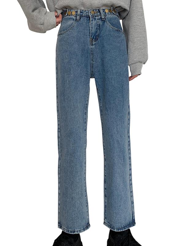 

2020 Vrouwen Effen Kleur Sexy Hoge Taille Slanke Bell-Bottom Denim Broek Pantalon Female Jeans Vrouwelijke Hoge taille Jeans, Blue