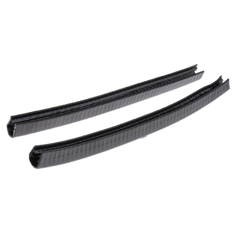 

2x Rubber Longboard Skateboard Deck Protection Strip Nose Tail Anti Damage, Black