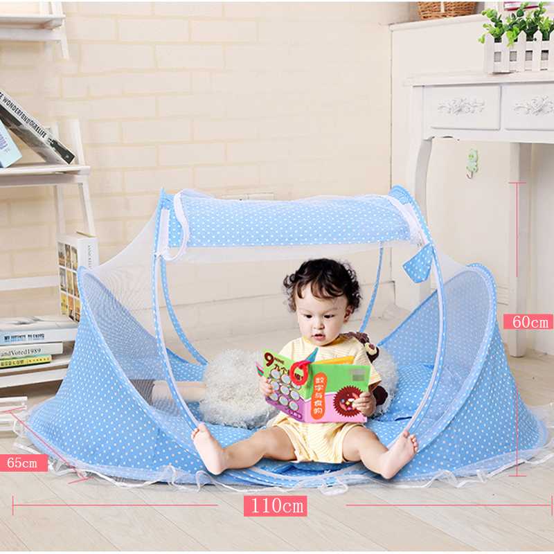 

Foldable Baby Infant Travel Mosquito Net Tent Crib Bed with Mattress Pillow